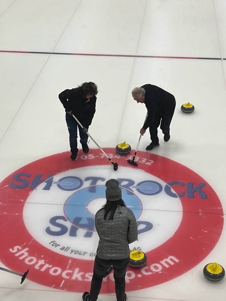 curling 2 people curling